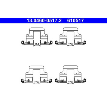 Zubehörsatz, Scheibenbremsbelag 13.0460-0517.2 Zubehörsatz, Scheibenbremsbelag 13.0460-0517.2