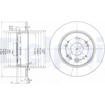 Delphi BG3979 Bremsscheibe Delphi BG3979 Bremsscheibe