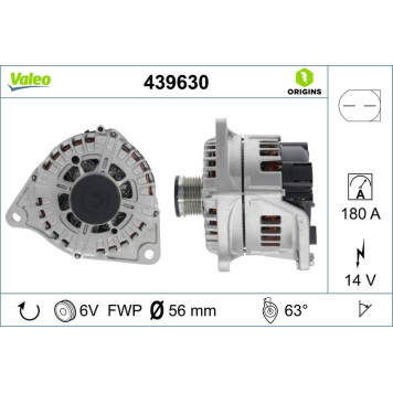 Valeo 439630 Generator ORIGINS - NEW O.E. TECHNOLOGIE Valeo 439630 Generator ORIGINS - NEW O.E. TECHNOLOGIE