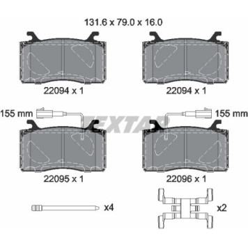 Textar 2209401 Bremsbelagsatz, Scheibenbremse Q+ Textar 2209401 Bremsbelagsatz, Scheibenbremse Q+