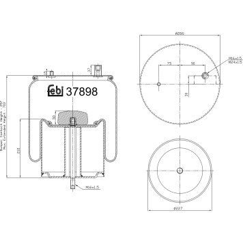 FEBI BILSTEIN 37898 Federbalg, Luftfederung