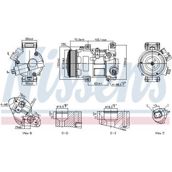 Nissens 89516 Kompressor, Klimaanlage FIRST FIT Nissens 89516 Kompressor, Klimaanlage FIRST FIT
