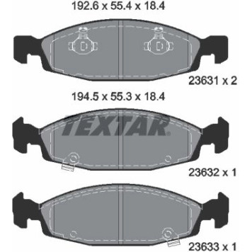 Textar 2363101 Bremsbelagsatz, Scheibenbremse Q+
