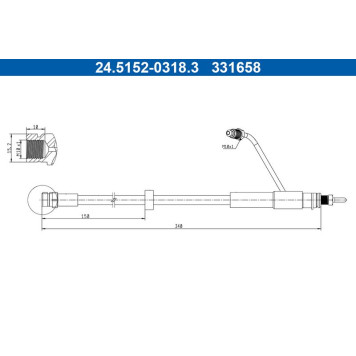 ATE 24.5152-0318.3 Bremsschlauch ATE 24.5152-0318.3 Bremsschlauch