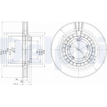 Delphi BG4134 Bremsscheibe