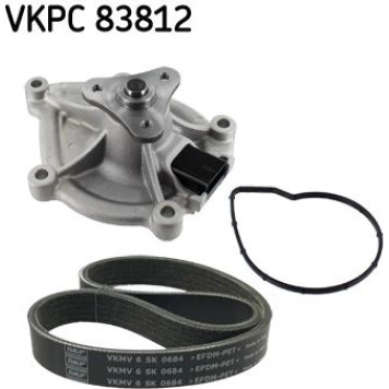 SKF VKMC 33843 Wasserpumpe + Keilrippenriemensatz