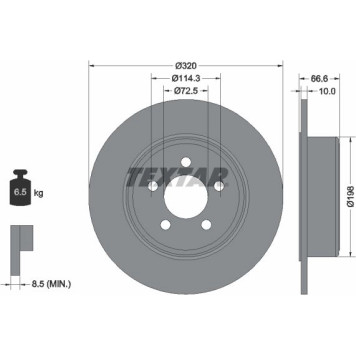 Textar 92234803 Bremsscheibe PRO Textar 92234803 Bremsscheibe PRO