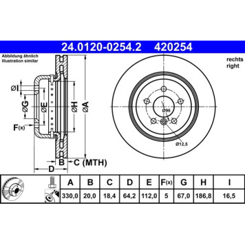 ATE 24.0120-0254.2 Bremsscheibe