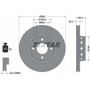 Textar 92060600 Bremsscheibe