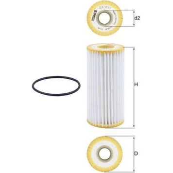 MAHLE ORIGINAL OX 1217D Ölfilter mit Dichtung, Filtereinsatz MAHLE ORIGINAL OX 1217D Ölfilter mit Dichtung, Filtereinsatz