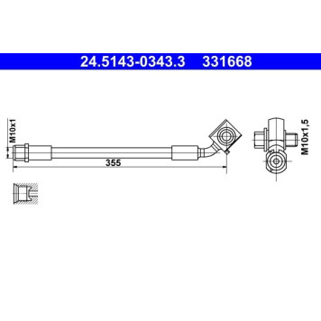 ATE 24.5143-0343.3 Bremsschlauch ATE 24.5143-0343.3 Bremsschlauch