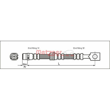 Metzger 4112825 Bremsschlauch