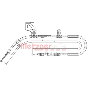Metzger 10.7482 Seilzug, Feststellbremse Metzger 10.7482 Seilzug, Feststellbremse