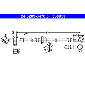 ATE 24.5283-0470.3 Bremsschlauch