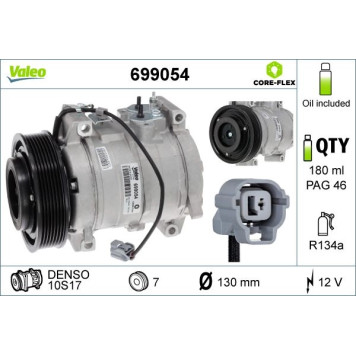 Valeo 699054 Kompressor, Klimaanlage CORE-FLEX Valeo 699054 Kompressor, Klimaanlage CORE-FLEX