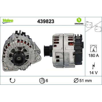 Valeo 439823 Generator ORIGINS - NEW O.E. TECHNOLOGIE Valeo 439823 Generator ORIGINS - NEW O.E. TECHNOLOGIE