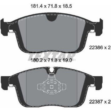 Textar 2238601 Bremsbelagsatz, Scheibenbremse Q+ Textar 2238601 Bremsbelagsatz, Scheibenbremse Q+
