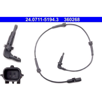 ATE 24.0711-5194.3 Sensor, Raddrehzahl