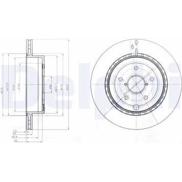 Delphi BG4287 Bremsscheibe Delphi BG4287 Bremsscheibe
