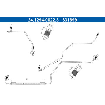 ATE 24.1294-0022.3 Bremsschlauch ATE 24.1294-0022.3 Bremsschlauch