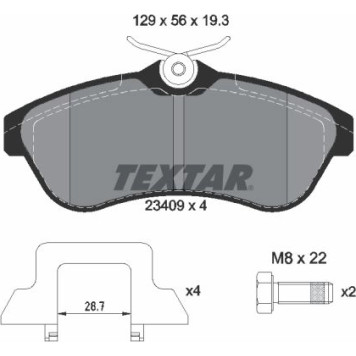 Textar 2340902 Bremsbelagsatz, Scheibenbremse Q+ Textar 2340902 Bremsbelagsatz, Scheibenbremse Q+