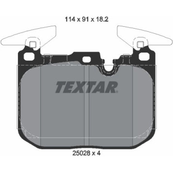 Textar 2502801 Bremsbelagsatz, Scheibenbremse