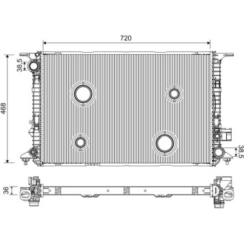 Valeo 701224 Kühler, Motorkühlung
