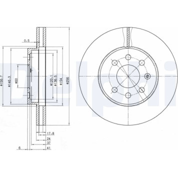 Delphi BG3334 Bremsscheibe Delphi BG3334 Bremsscheibe