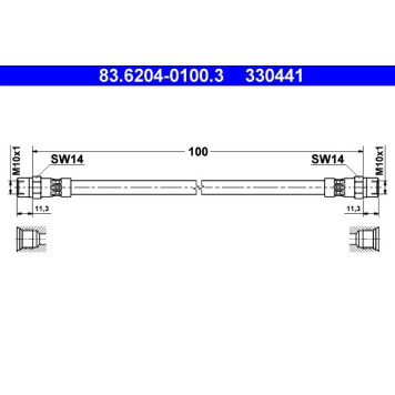 ATE 83.6204-0100.3 Bremsschlauch