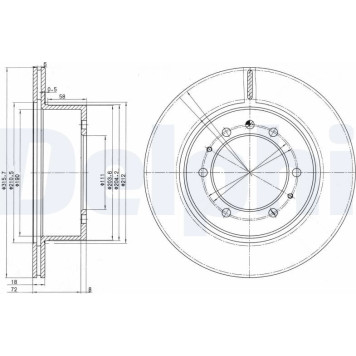 Delphi BG3117 Bremsscheibe Delphi BG3117 Bremsscheibe