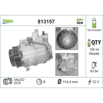 Valeo 813157 Kompressor, Klimaanlage ORIGINS - NEW O.E. TECHNOLOGIE