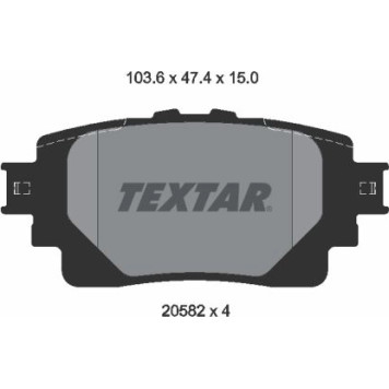 Textar 2058201 Bremsbelagsatz, Scheibenbremse