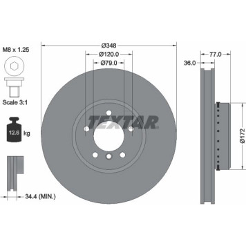 Textar 92182425 Bremsscheibe PRO+