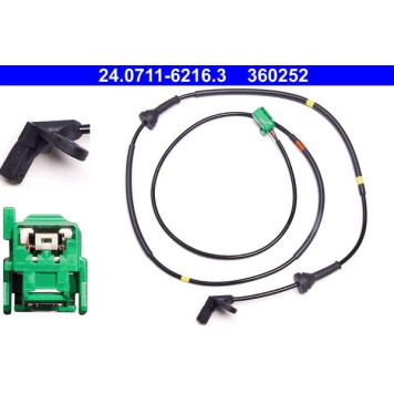 ATE 24.0711-6216.3 Sensor, Raddrehzahl
