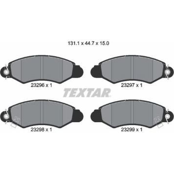 Textar 2329601 Bremsbelagsatz, Scheibenbremse