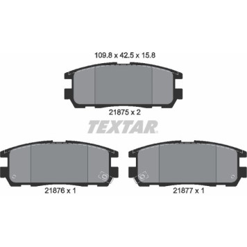 Textar 2187501 Bremsbelagsatz, Scheibenbremse