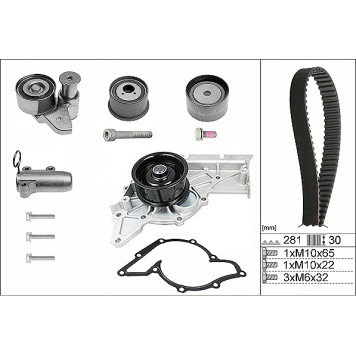 INA 530 0480 30 Wasserpumpe + Zahnriemensatz INA 530 0480 30 Wasserpumpe + Zahnriemensatz