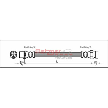 Metzger 4110348 Bremsschlauch Metzger 4110348 Bremsschlauch
