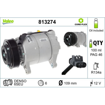 Valeo 813274 Kompressor, Klimaanlage CORE-FLEX Valeo 813274 Kompressor, Klimaanlage CORE-FLEX