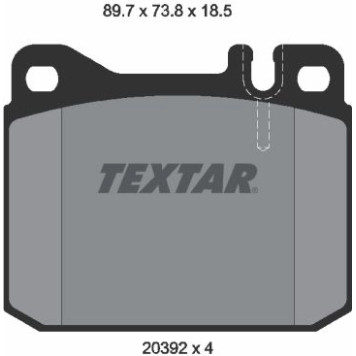 Textar 2039213 Bremsbelagsatz, Scheibenbremse Textar 2039213 Bremsbelagsatz, Scheibenbremse