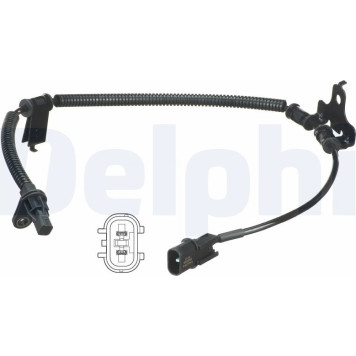 Delphi SS20386 Sensor, Raddrehzahl Delphi SS20386 Sensor, Raddrehzahl
