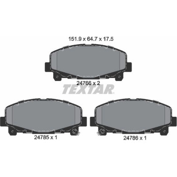 Textar 2476601 Bremsbelagsatz, Scheibenbremse Q+