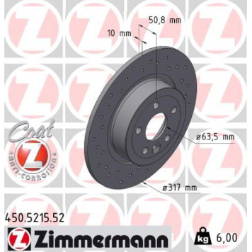 Zimmermann 450.5215.52 Bremsscheibe SPORT Z Zimmermann 450.5215.52 Bremsscheibe SPORT Z