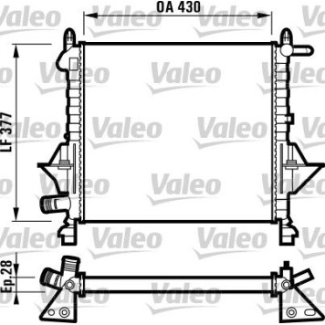Valeo 732051 Kühler, Motorkühlung
