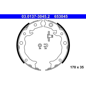 ATE 03.0137-3045.2 Bremsbackensatz, Feststellbremse ATE 03.0137-3045.2 Bremsbackensatz, Feststellbremse