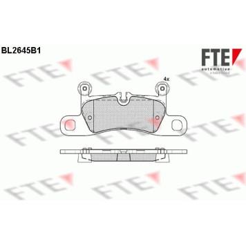 FTE 9011065 Bremsbelagsatz, Scheibenbremse