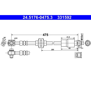 ATE 24.5176-0475.3 Bremsschlauch