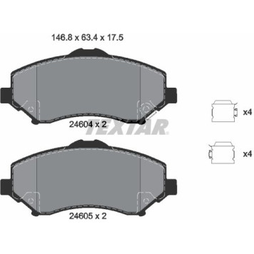 Textar 2460402 Bremsbelagsatz, Scheibenbremse Q+ Textar 2460402 Bremsbelagsatz, Scheibenbremse Q+
