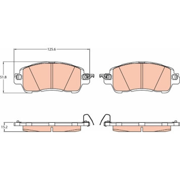 TRW GDB2122 Bremsbelagsatz, Scheibenbremse TRW GDB2122 Bremsbelagsatz, Scheibenbremse