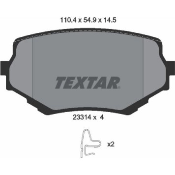 Textar 2331401 Bremsbelagsatz, Scheibenbremse Textar 2331401 Bremsbelagsatz, Scheibenbremse